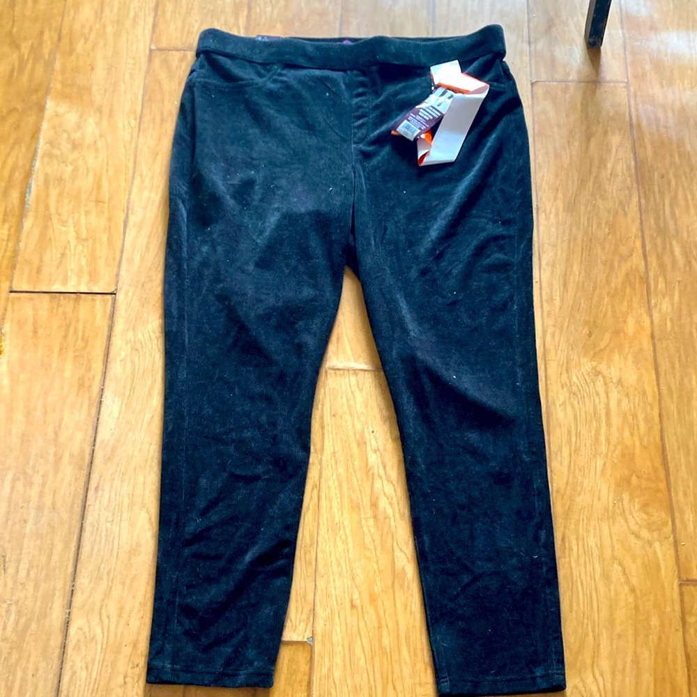 NWT women’s plus size XXL Gloria Vanderbilt pull on corduroy leggings